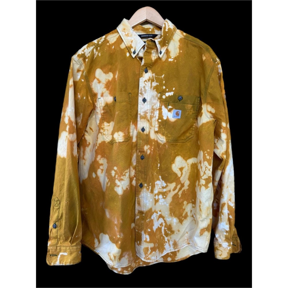 Carhartt Utility Workwear Shirt Mens Large | Upcycled Art Shirt Jacket - Picture 3 of 10
